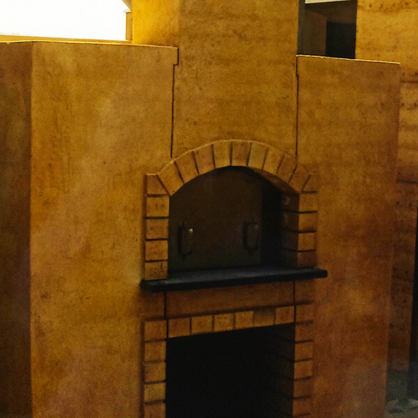 Sand Rendered Old Italian Moroccan Style Pizza Oven