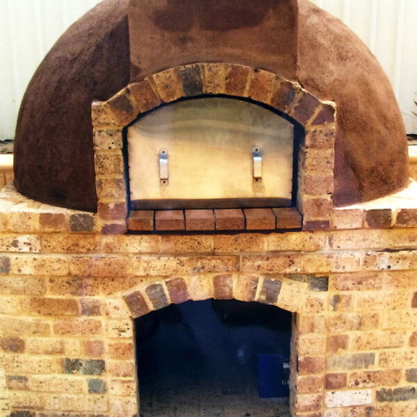 Brown Rustic Style Simple Pizza Oven Made From Clay Bricks