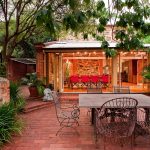 Old Red Pavers In Outdoor Entertaining Area Of Heritage Home
