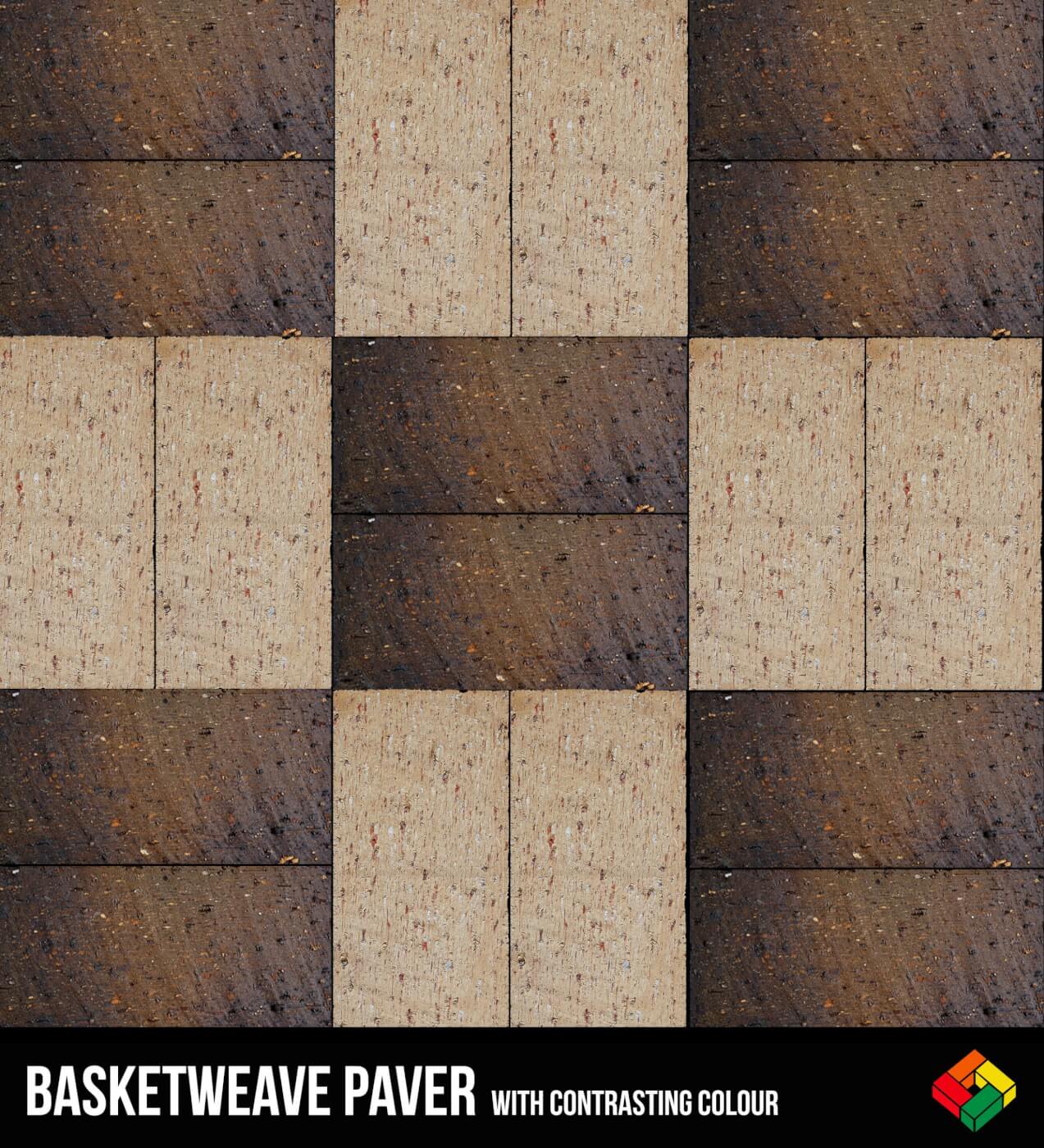 Basketweave Paver With Contrasting Colour